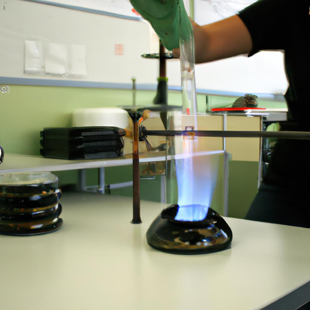 Person conducting heat transfer experiments